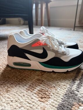 Women’s Nike White Black Teal Coral Accent Air Max Sneakers